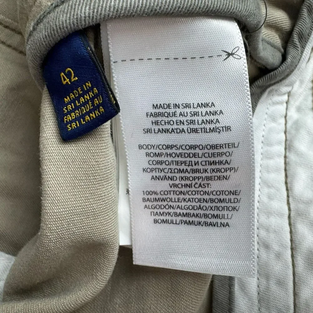 Polo‎ Ralph Lauren Shorts Mens 42 Beige Khaki Classic Chino Cargo Preppy 10